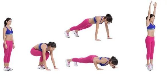 Burpee exercises